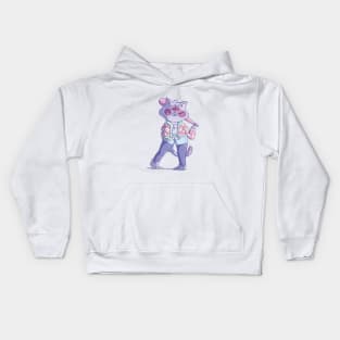 Bad Kitty Blue Kids Hoodie